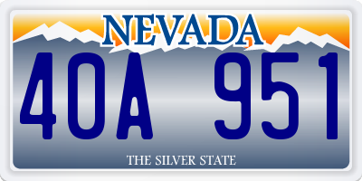 NV license plate 40A951