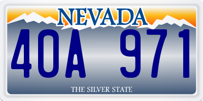 NV license plate 40A971