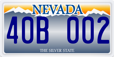 NV license plate 40B002