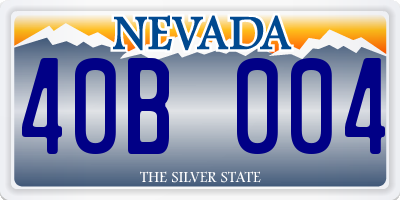 NV license plate 40B004