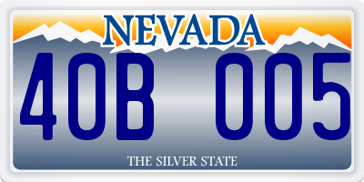 NV license plate 40B005