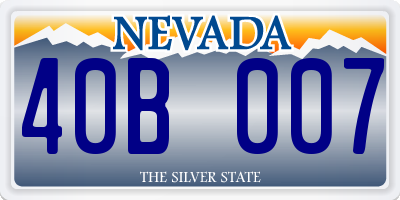 NV license plate 40B007