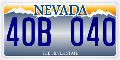 NV license plate 40B040