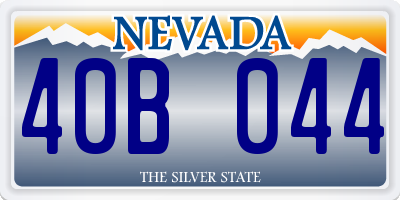 NV license plate 40B044