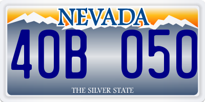 NV license plate 40B050