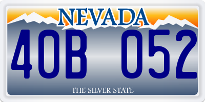 NV license plate 40B052