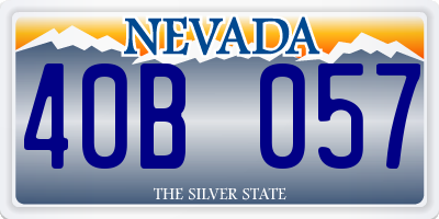 NV license plate 40B057