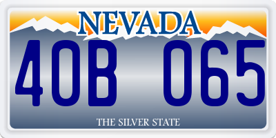 NV license plate 40B065