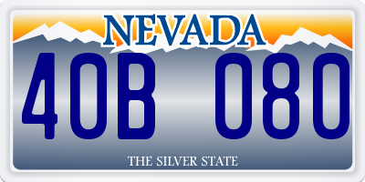 NV license plate 40B080