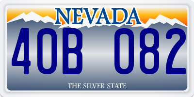 NV license plate 40B082