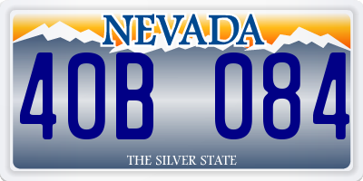 NV license plate 40B084