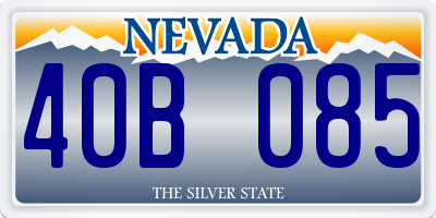 NV license plate 40B085
