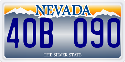 NV license plate 40B090