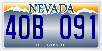 NV license plate 40B091