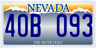 NV license plate 40B093