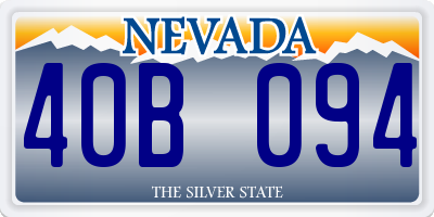 NV license plate 40B094