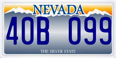 NV license plate 40B099
