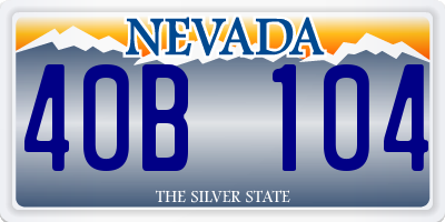 NV license plate 40B104