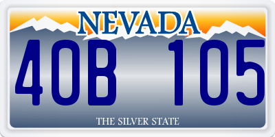 NV license plate 40B105