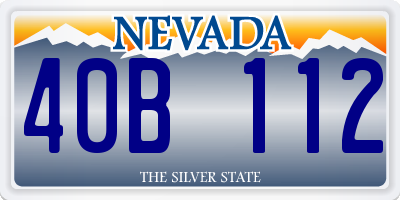 NV license plate 40B112