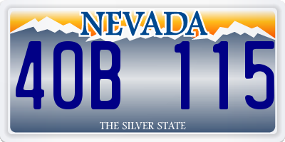 NV license plate 40B115