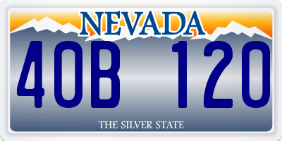 NV license plate 40B120