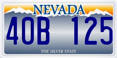 NV license plate 40B125