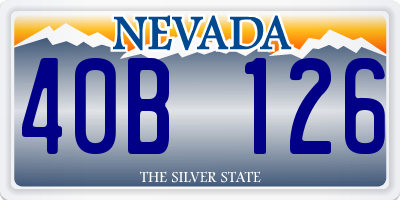 NV license plate 40B126