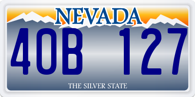 NV license plate 40B127