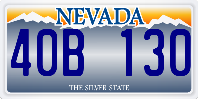 NV license plate 40B130