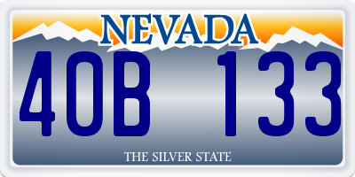 NV license plate 40B133