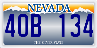 NV license plate 40B134