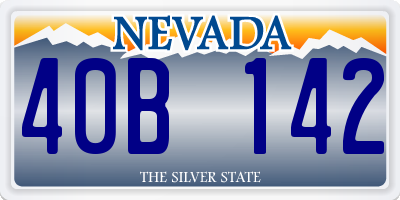 NV license plate 40B142