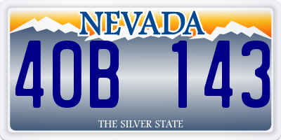 NV license plate 40B143