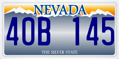 NV license plate 40B145