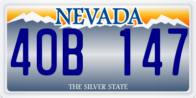 NV license plate 40B147