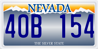 NV license plate 40B154