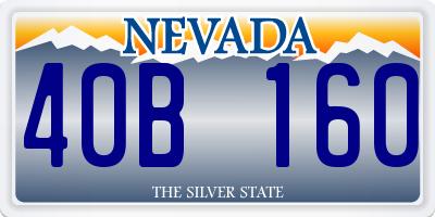 NV license plate 40B160