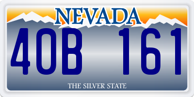 NV license plate 40B161