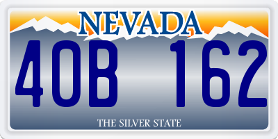 NV license plate 40B162