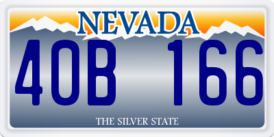 NV license plate 40B166