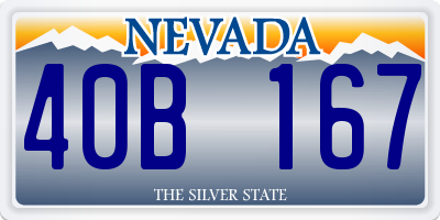 NV license plate 40B167