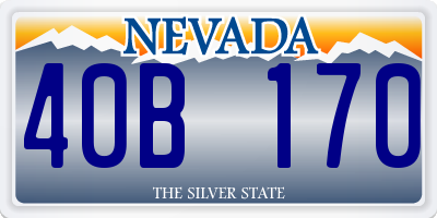 NV license plate 40B170