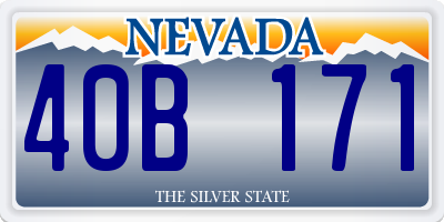 NV license plate 40B171
