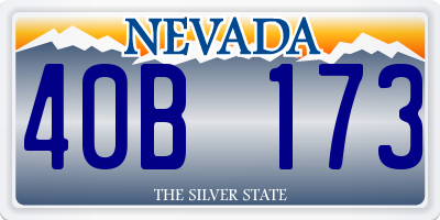 NV license plate 40B173