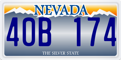 NV license plate 40B174