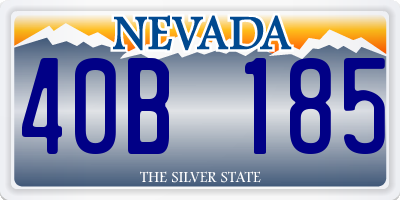 NV license plate 40B185