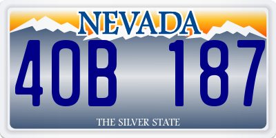 NV license plate 40B187