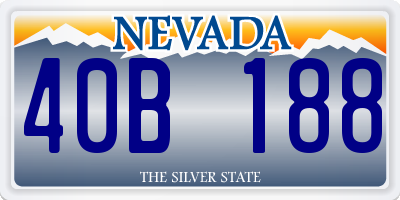 NV license plate 40B188