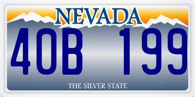 NV license plate 40B199